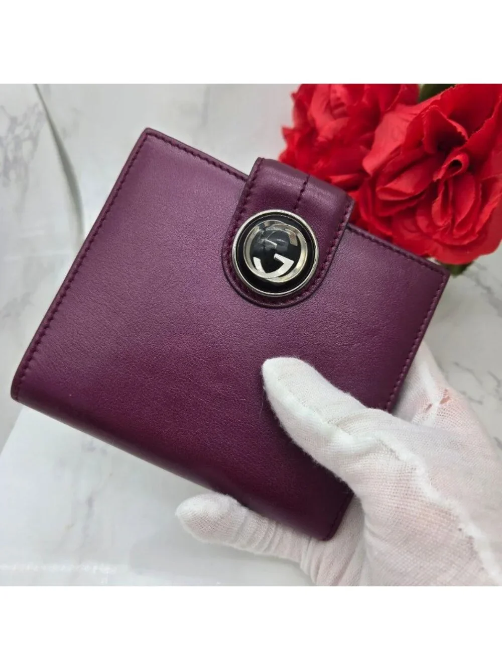 Gucci Fold Wallet Purple Interlocking G